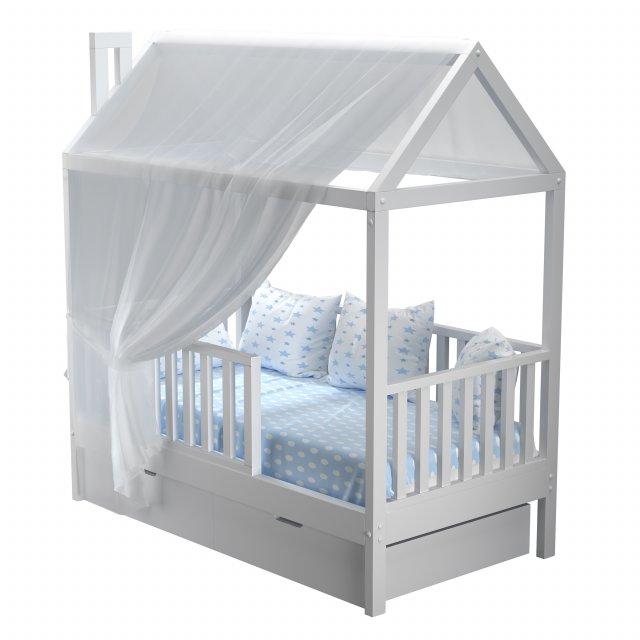 Childrens bed house Linn with board - solid beech 02 Modello 3D .c4d .max .obj .3ds .fbx .stl .blend 