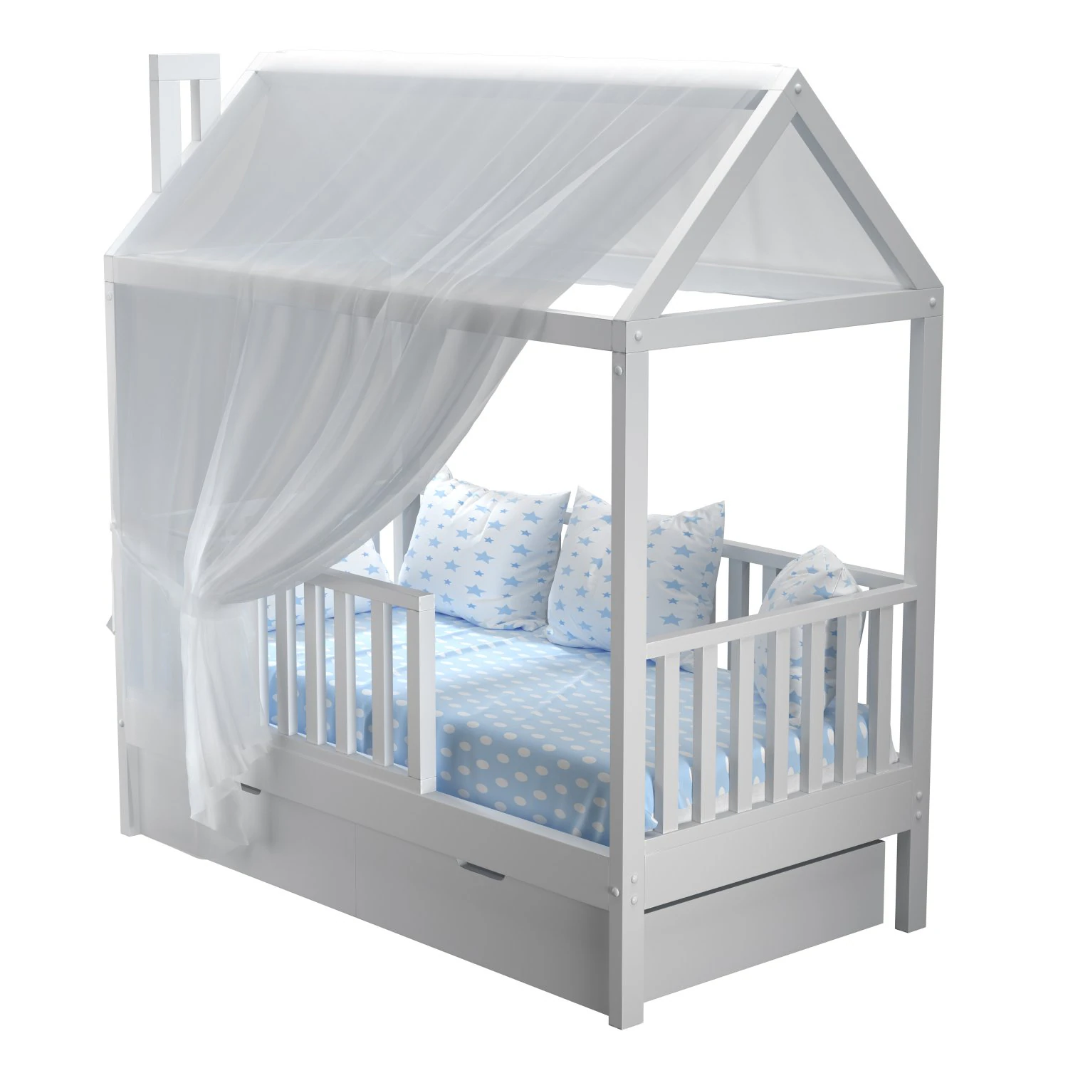 Childrens bed house Linn with board - solid beech 02 3D Model .c4d .max .obj .3ds .fbx .stl .blend