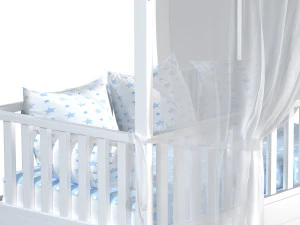 Childrens bed house Linn with board - solid beech 02 3D Model