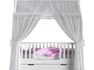 Childrens bed house Lynn - entrance in the center 3D Model
