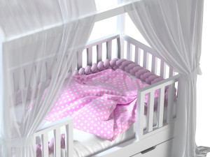 Childrens bed house Lynn - entrance in the center 3D मॉडल