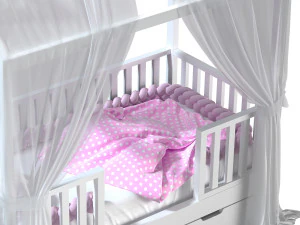 Childrens bed house Lynn - entrance in the center 3D Model