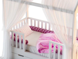 Childrens bed house Lynn - entrance in the center 3D Model