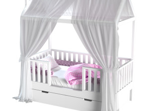 Childrens bed house Lynn - entrance in the center 3D मॉडल
