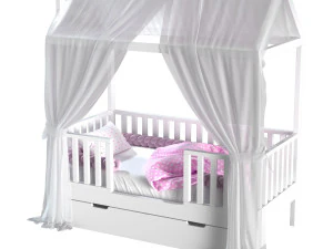 Childrens bed house Lynn - entrance in the center 3D Model