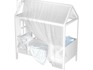 Childrens bed house Runa 3D Model