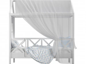 Childrens bed house Runa 3D Model