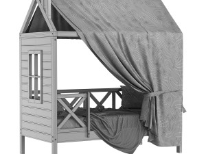 Childrens bed house Runa 3Dモデル