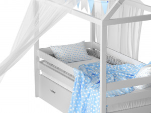 Childrens bedhouse Brunet - solid beech 3D Model