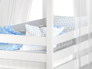 Childrens bedhouse Brunet - solid beech 3D Model