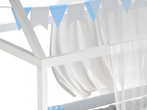 Childrens bedhouse Brunet - solid beech 3D Model