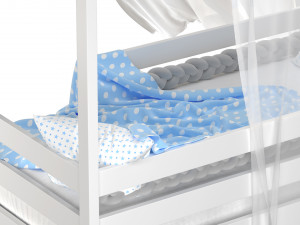 Childrens bedhouse Brunet - solid beech 3D Model