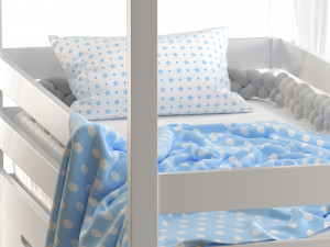 Childrens bedhouse Brunet - solid beech 3D Model
