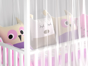 Childrens floor bed-house Alva from solid Beech 3D Model
