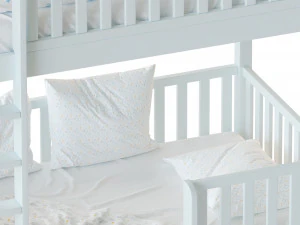 Childrens bunk bed Torren entrance from the facade - Solid Beech 02 3D Model
