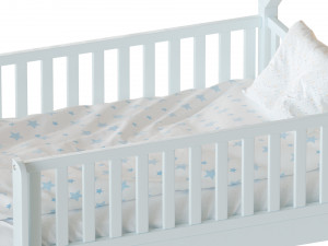 Childrens bunk bed Torren entrance from the facade - Solid Beech 02 Modelo 3D