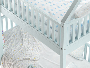 Childrens bunk bed Torren entrance from the facade - Solid Beech 02 Modelo 3D