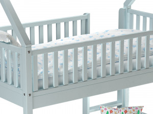 Childrens bunk bed Torren entrance from the facade - Solid Beech 02 Modelo 3D