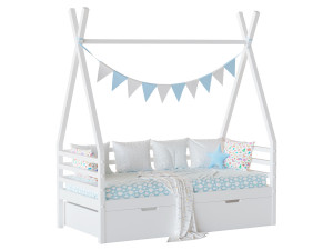 Childrens bed house Wigwam with board - solid Beech 3Dモデル