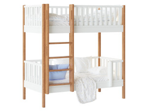 Childrens bunk bed Torren entrance from the facade - Solid Beech 3D Model