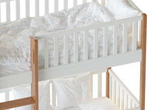 Childrens bunk bed Torren entrance from the facade - Solid Beech Modelo 3D