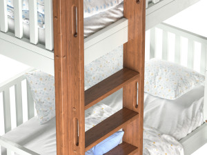 Childrens bunk bed Torren entrance from the facade - Solid Beech Modelo 3D