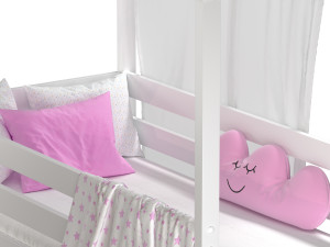 Childrens bed house Brunet - Solid Beech 02 3Dモデル
