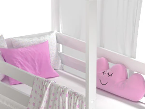 Childrens bed house Brunet - Solid Beech 02 3D Model