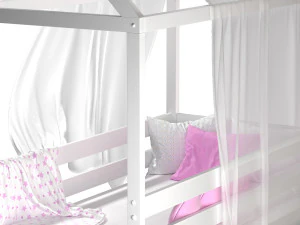 Childrens bed house Brunet - Solid Beech 02 3D Model