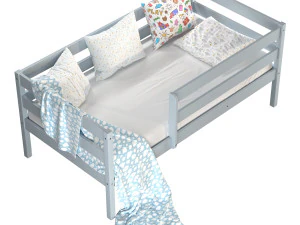 Kinderbett Alta mit massiver Buchenplatte 3D Modell