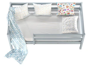 Kinderbett Alta mit massiver Buchenplatte 3D Modell