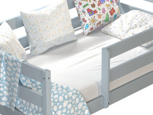 Childrens bed Alta with solid Beech board Modelo 3D