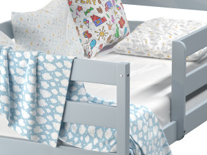 Childrens bed Alta with solid Beech board Modelo 3D