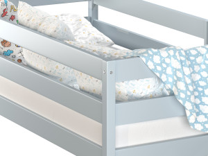 Childrens bed Alta with solid Beech board Modelo 3D