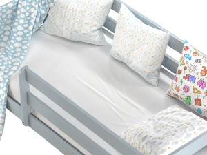 Childrens bed Alta with solid Beech board Modelo 3D