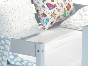 Childrens bed Alta with solid Beech board Modelo 3D