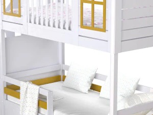 Childrens bunk bed Tora - Solid Beech 3D Model