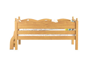 Childrens bed with removable sides Cradle made of solid beech 3D 모델