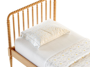 Jenny Lind Kids Maple Wood Spindle Twin Bed Modelo 3D