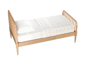 Jenny Lind Kids Maple Wood Spindle Twin Bed 3D Model