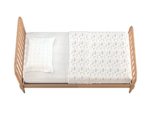 Jenny Lind Kids Maple Wood Spindle Twin Bed 3D Model