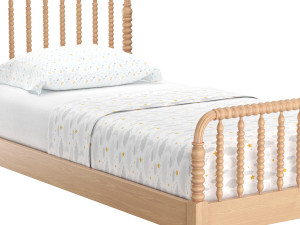 Jenny Lind Kids Maple Wood Spindle Twin Bed Modelo 3D