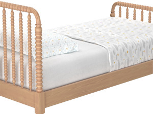 Jenny Lind Kids Maple Wood Spindle Twin Bed Modelo 3D