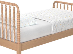 Jenny Lind Kids Maple Wood Spindle Twin Bed 3D Model