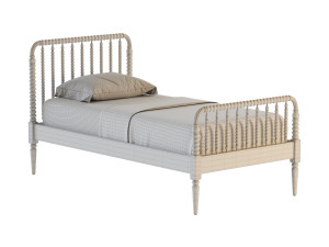 Jenny Lind Kids Maple Wood Spindle Twin Bed Modelo 3D