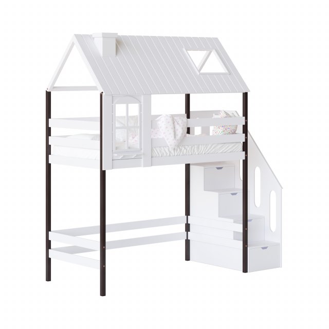 Childrens bed loft house Nordkapp - with ladder chest of drawers Modèle 3D .c4d .max .obj .3ds .fbx .stl .blend 