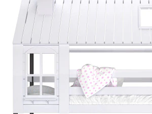 Childrens bed loft house Nordkapp - with ladder chest of drawers 3D Model
