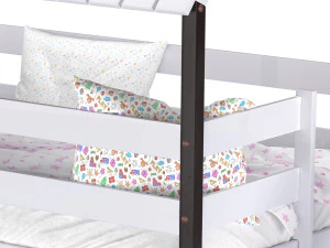 Childrens bed loft house Nordkapp - with ladder chest of drawers 3D Model