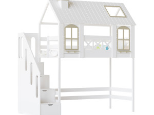 Childrens bed loft house Asnen - with ladder chest of drawers 3Dモデル