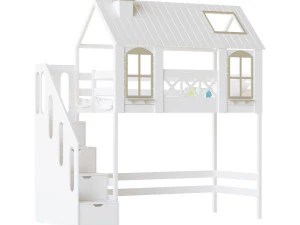 어린 이용 침대 로프트 하우스 Asnen - 사다리 서랍장 포함 3D 모델